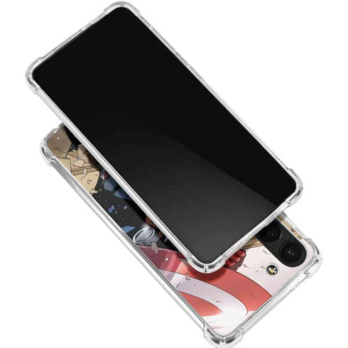 Marvel Captain America Epic Shield Break Galaxy S24 FE Clear Case